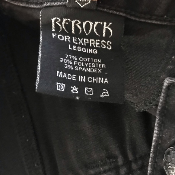 EXPRESS Moto Legging Jewel Thigh Zip Back pocket - Picture 12 of 13